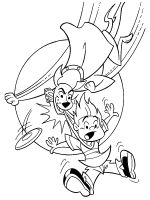 A coloring page of krypto the superdog